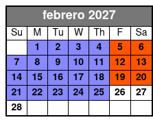 Magic Saloon - VIP Experience febrero Schedule