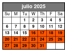 The Buckhorn Museum julio Schedule