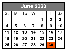 Six Flags Fiesta Texas, San Antonio junio Schedule