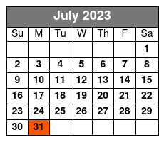 Six Flags Fiesta Texas, San Antonio julio Schedule
