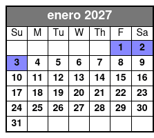 Hill Country Helicopter Tour - San Antonio  enero Schedule