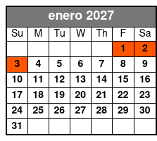 Ultimate Helicopter Tour - San Antonio  enero Schedule