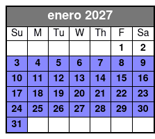 Downtown San Antonio & Riverwalk Helicopter Flight enero Schedule