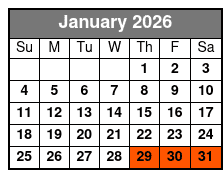 San Antonio Alamo Helicopter Tours enero Schedule