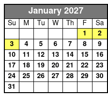 San Antonio Alamo Helicopter Tours enero Schedule