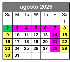 Aquatica San Antonio Single Day Ticket agosto Schedule