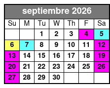 Aquatica San Antonio Single Day Ticket septiembre Schedule