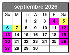 Aquatica and SeaWorld San Antonio 2 Park Silver Season Pass  septiembre Schedule