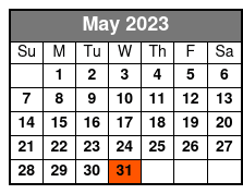 Aquatica San Antonio mayo Schedule