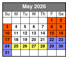 Aquatica San Antonio mayo Schedule