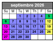Discovery Caverns Tour septiembre Schedule