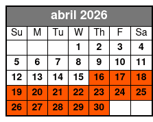 San Antonio Aquarium abril Schedule