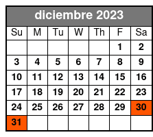 4-Choice Pass diciembre Schedule