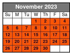 Witte Museum noviembre Schedule