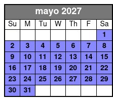 San Antonio Walking Ghost Tour mayo Schedule
