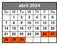 San Antonio Zoo abril Schedule