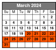 San Antonio Super Pass marzo Schedule