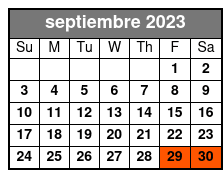 19:00 septiembre Schedule