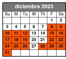 19:00 diciembre Schedule