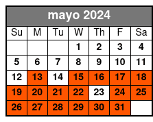 San Antonio Ghost Walking Tour mayo Schedule