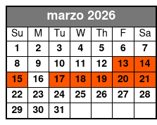 San Antonio Ghost Walking Tour March Schedule