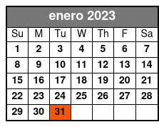 River Walk Cruise enero Schedule