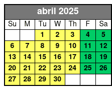 River Walk Cruise abril Schedule