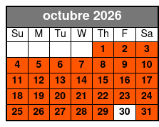 River Walk Cruise octubre Schedule