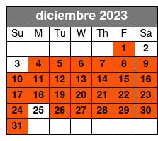 09:00 diciembre Schedule