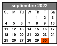 Mutiny septiembre Schedule