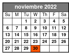 Mutiny noviembre Schedule