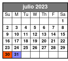 Master of Illusions julio Schedule