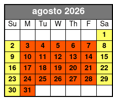 The Undead (Colonnade Location) agosto Schedule