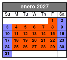 The Undead (Colonnade Location) enero Schedule