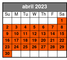 Tomb Rider 3D abril Schedule