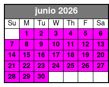 Cave Without a Name Tour junio Schedule