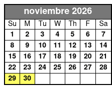 Cave Without a Name Tour November Schedule