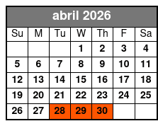 San Antonio Missions Afternoon Small Group Tour abril Schedule
