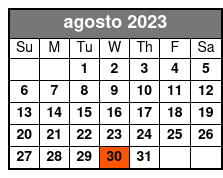 Mural Ride Bike Tour agosto Schedule