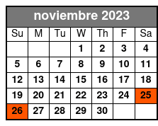 Mural Ride Bike Tour noviembre Schedule