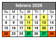 Mural Ride Bike Tour febrero Schedule