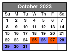 San Antonio from 1700's to Present Private Half-Day Tour octubre Schedule