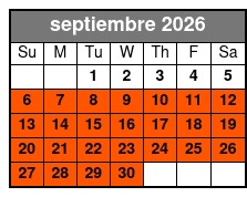 Austin Pick-Up Option septiembre Schedule