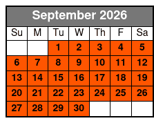 Best of San Antonio Sightseeing Tour septiembre Schedule