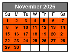 Best of San Antonio Sightseeing Tour noviembre Schedule