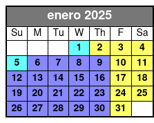 Admission Ticket enero Schedule