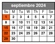 Italian Dinner W/ Tiramisu Sun septiembre Schedule