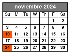 Italian Dinner W/ Tiramisu Sun noviembre Schedule