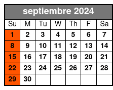 Sunday septiembre Schedule