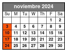 Sunday noviembre Schedule